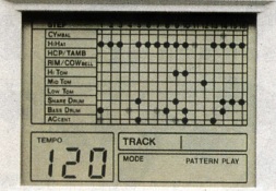 Roland TR-707 matrix-display